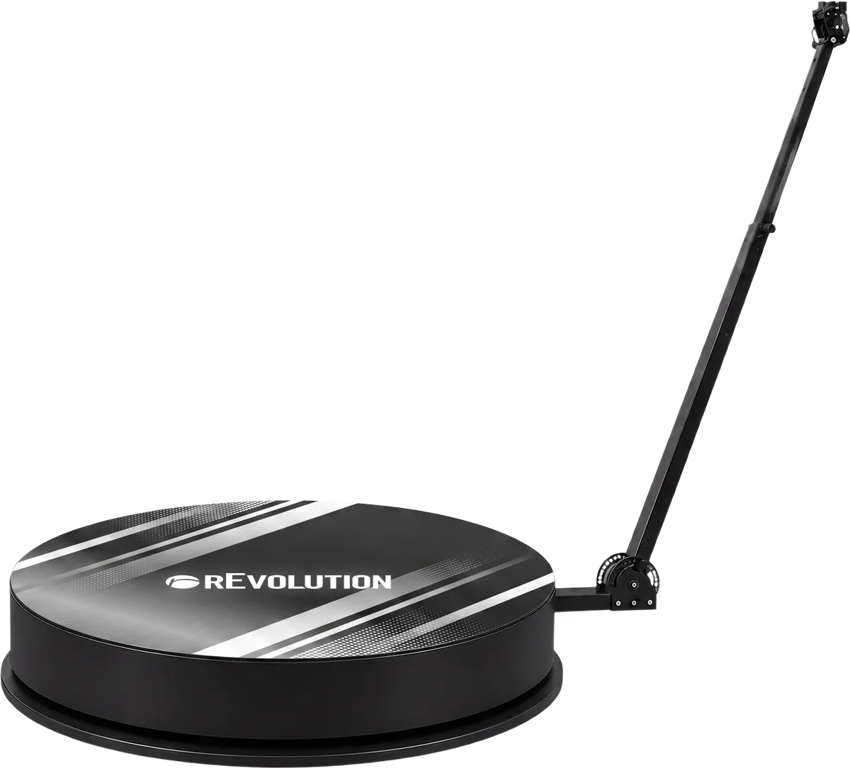 360 camera platform with rotating boom arm, shown in a rEvolution custom wrap